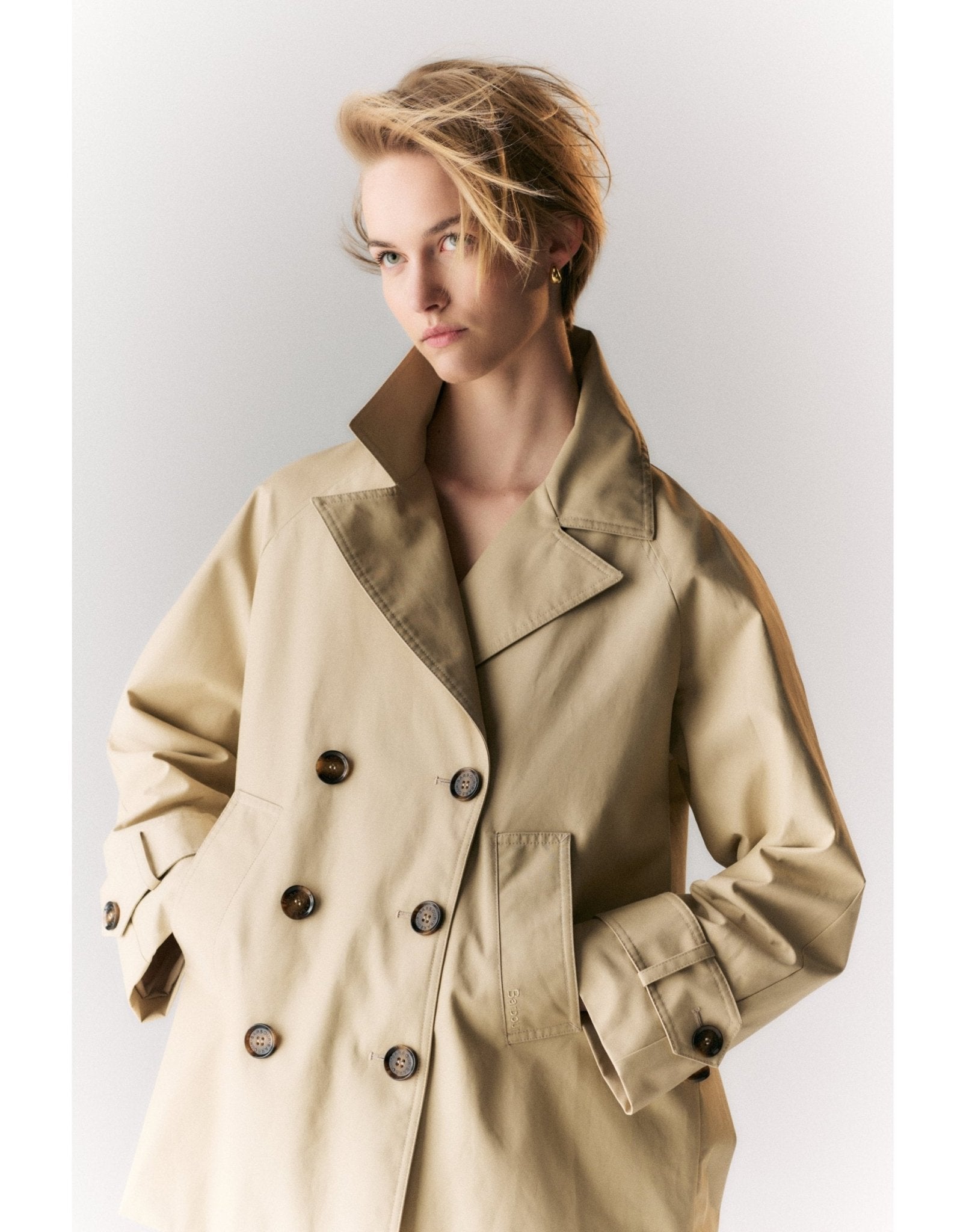 Young Ideas/Henmores - MH Maisy Showerproof Jacket - SN11 Light Sand/Safari Tartan - 8