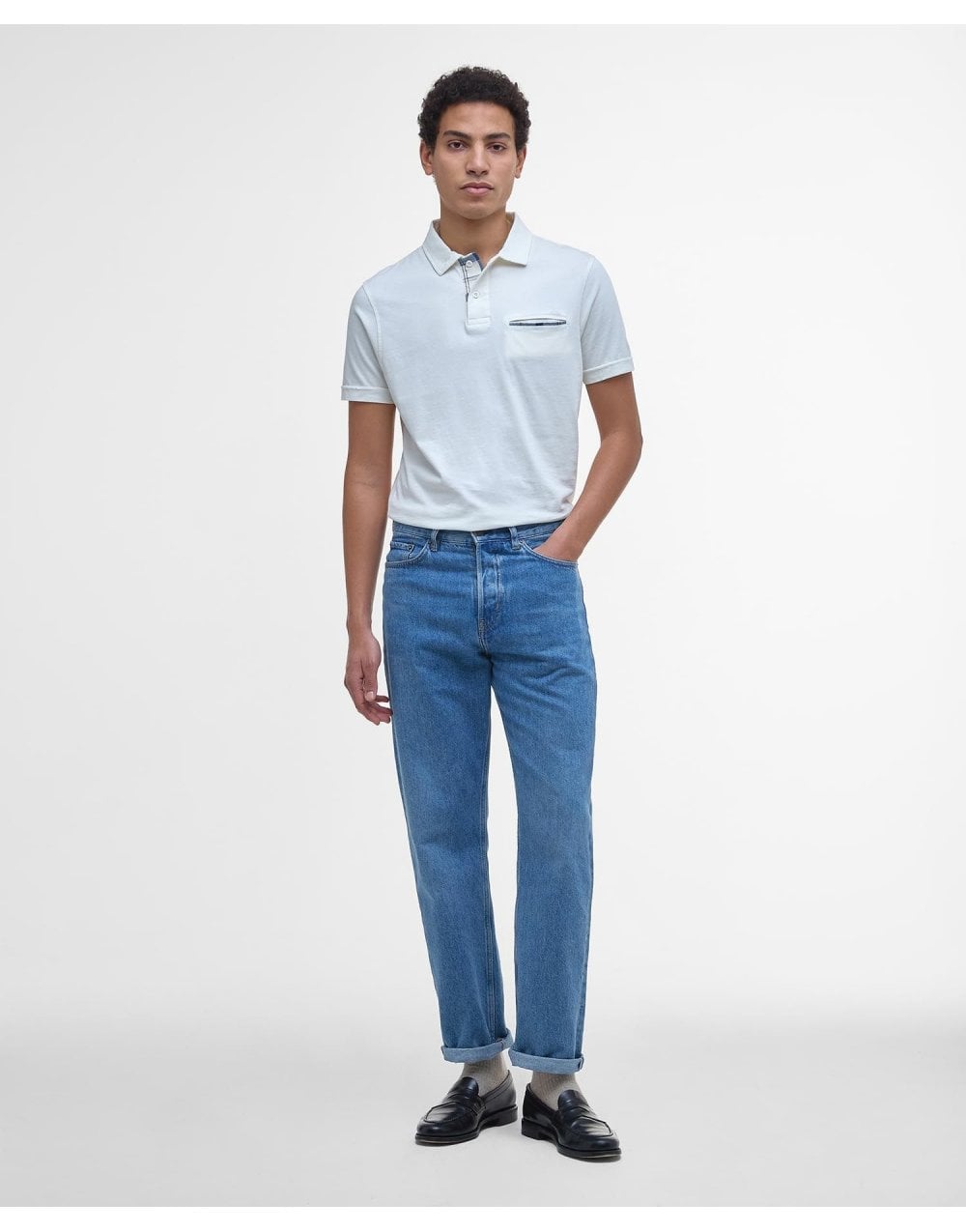 Young Ideas/Henmores - Milhurst Tailored Polo Shirt - NY38 Dark Denim - M