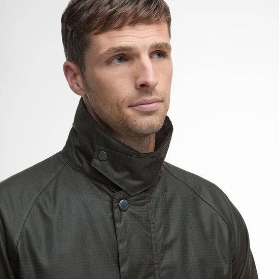 Young Ideas/Henmores - Modern Beaufort Check Wax Jacket - OL31 Olive Check - M