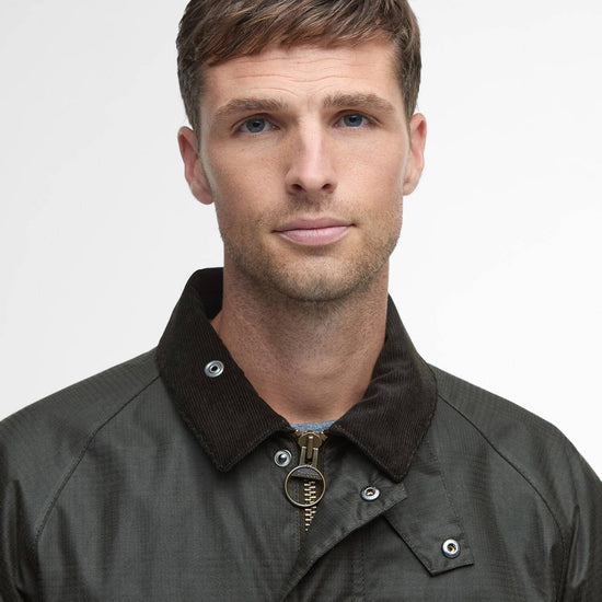 Young Ideas/Henmores - Modern Beaufort Check Wax Jacket - OL31 Olive Check - M