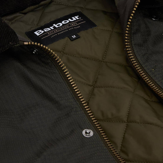 Young Ideas/Henmores - Modern Beaufort Check Wax Jacket - OL31 Olive Check - M