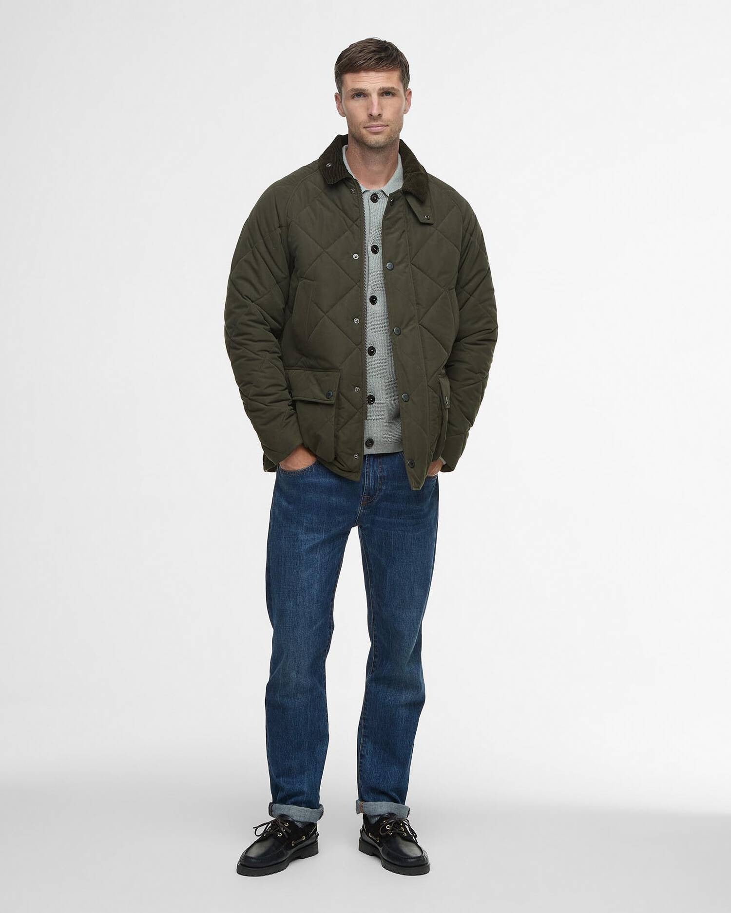 Young Ideas/Henmores - Modern Bedale Quilted Jacket - Olive - M