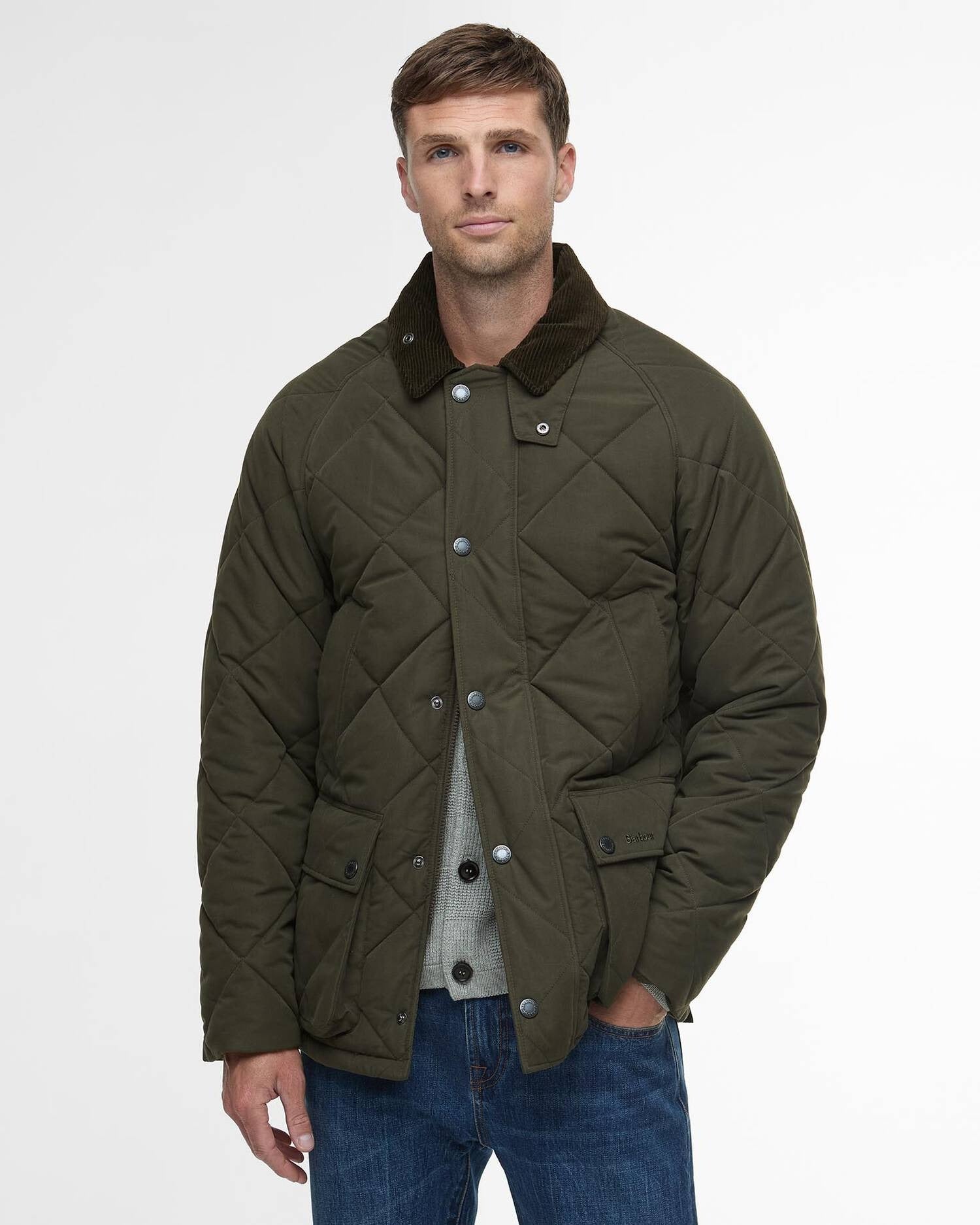Young Ideas/Henmores - Modern Bedale Quilted Jacket - Olive - M