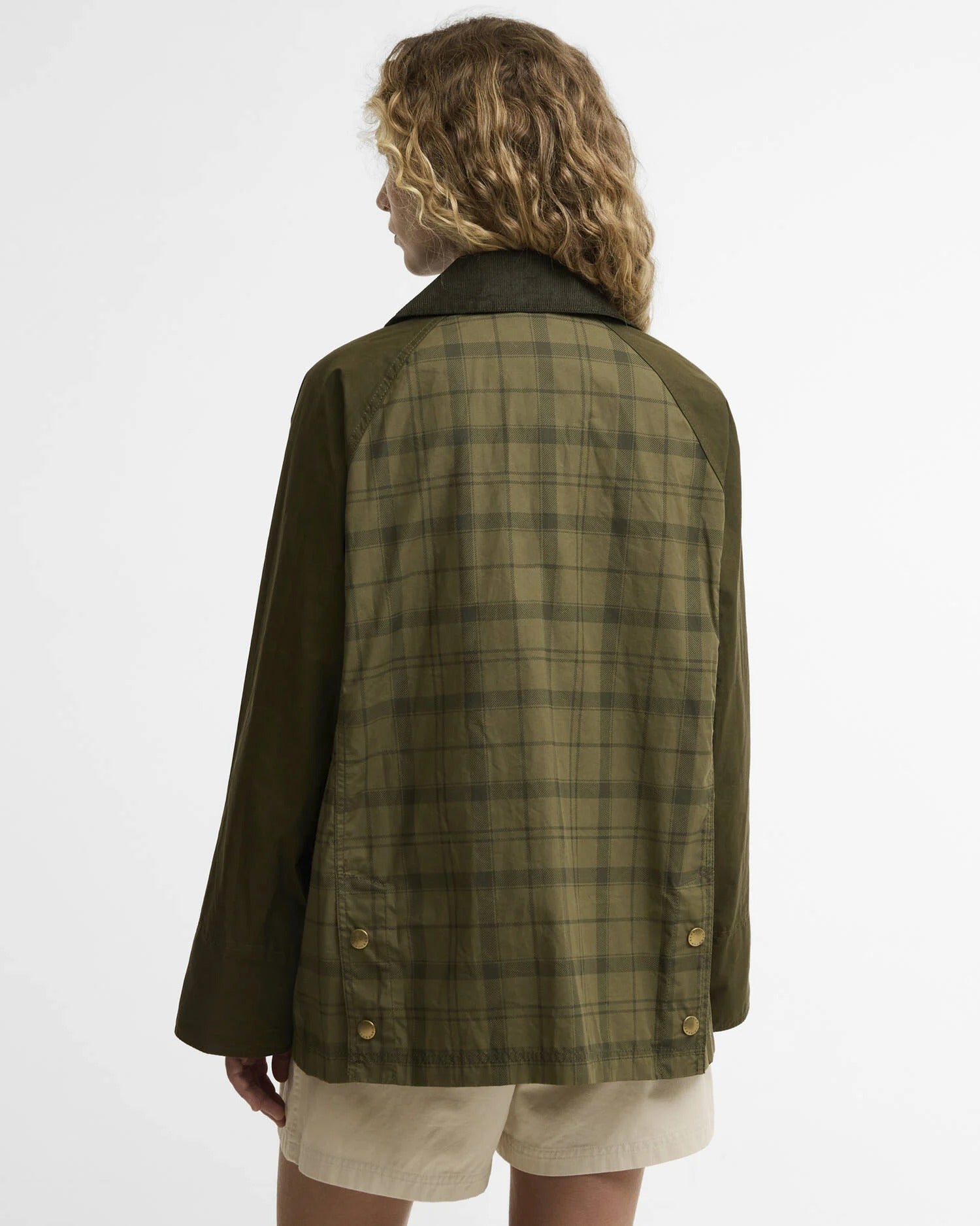 Young Ideas & Henmores - Modern Tartan Beadnell Casual Jacket - OL32 Dusky Green Tartan/Highland Olive - 8