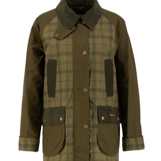 Young Ideas & Henmores - Modern Tartan Beadnell Casual Jacket - OL32 Dusky Green Tartan/Highland Olive - 8