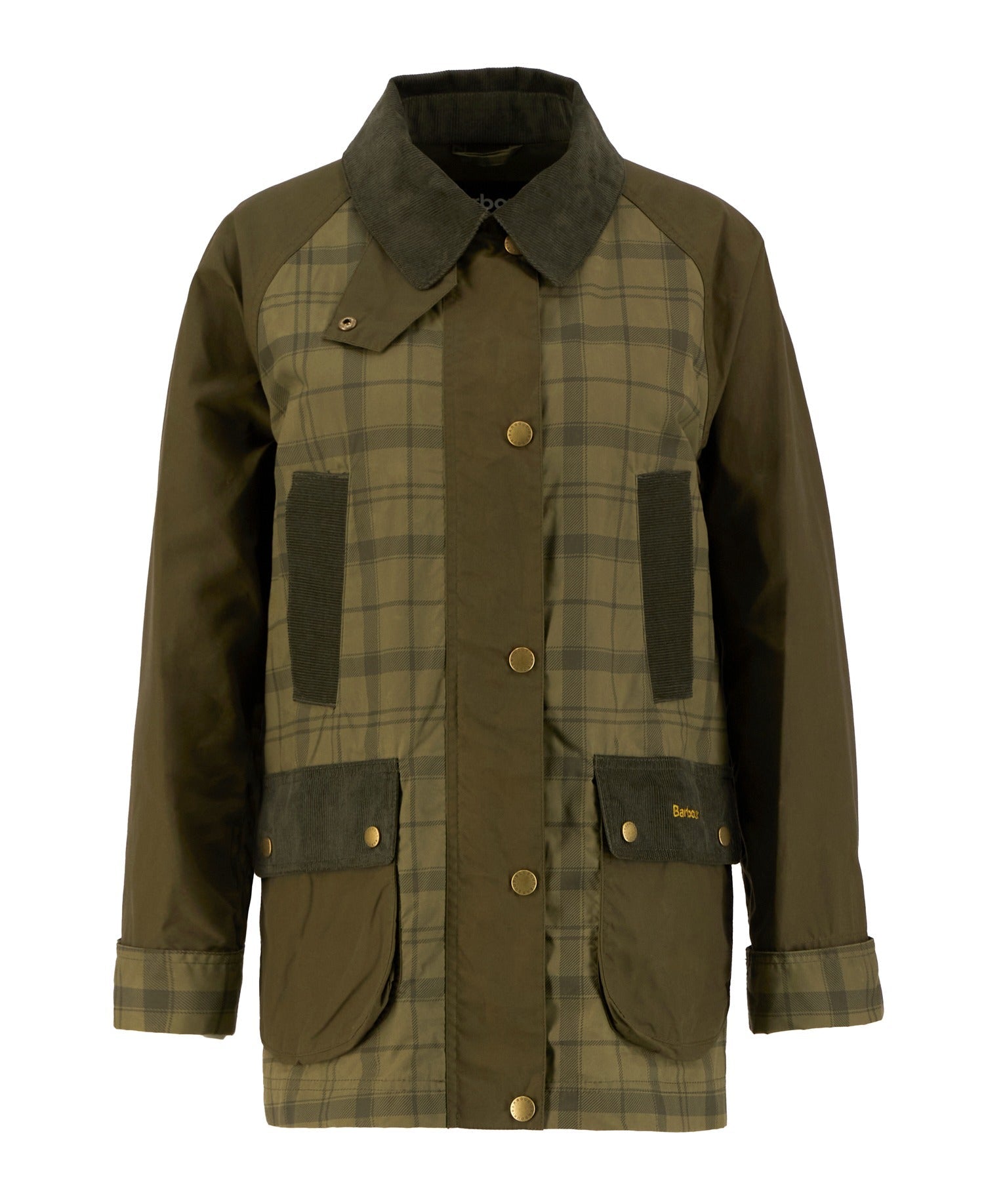 Young Ideas & Henmores - Modern Tartan Beadnell Casual Jacket - OL32 Dusky Green Tartan/Highland Olive - 8