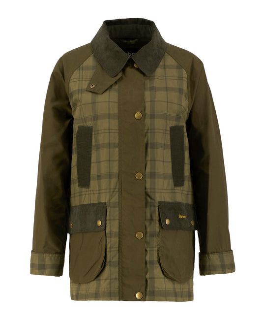 Young Ideas & Henmores - Modern Tartan Beadnell Casual Jacket - OL32 Dusky Green Tartan/Highland Olive - 8