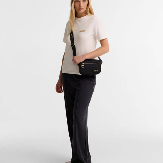 Young Ideas & Henmores -Monaco Baffle Quilt Crossbody Bag -BR91 Truffle -OS