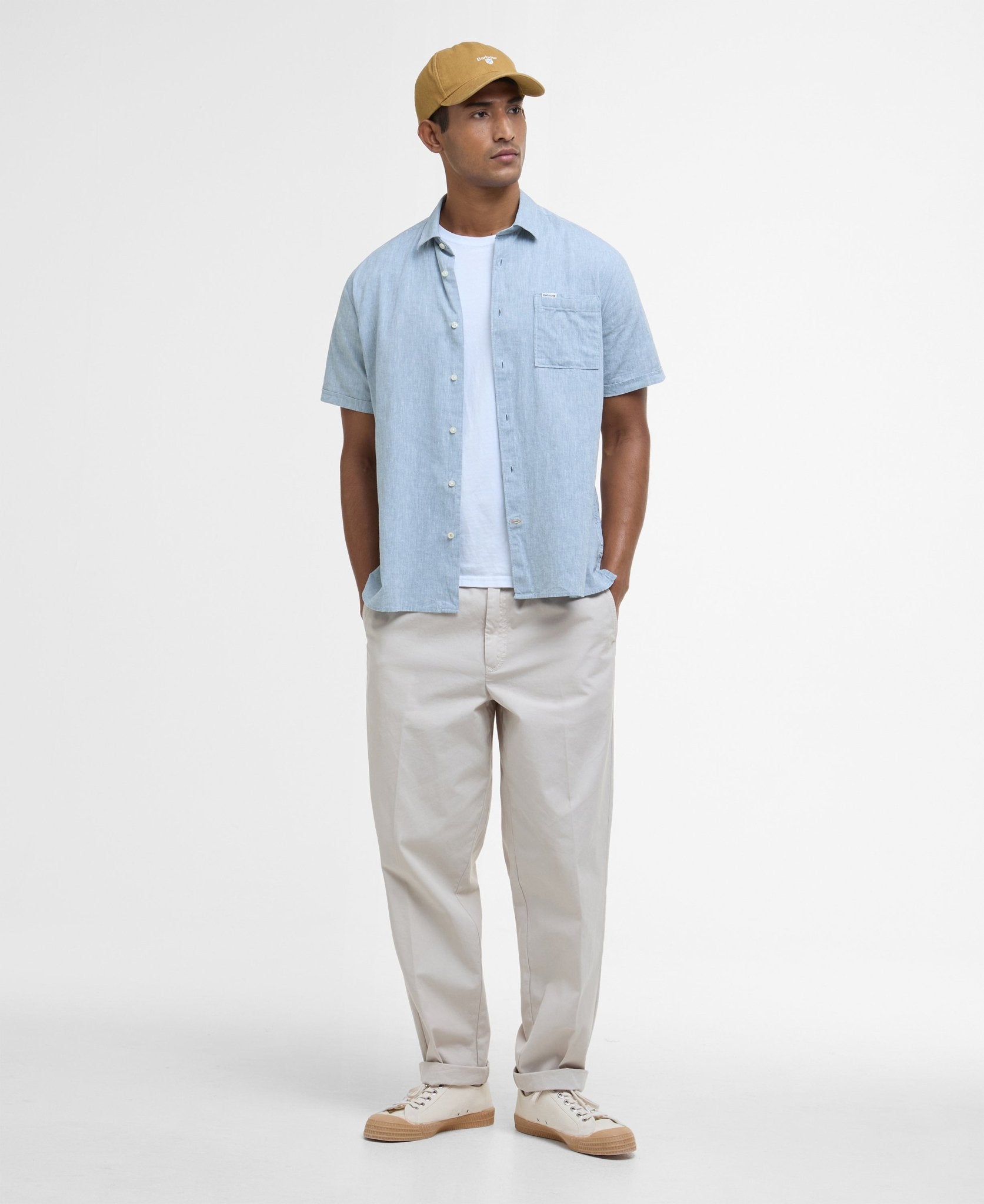 Young Ideas & Henmores - Nelson S/S Summer Fit Shirt - BU23 Lead - M