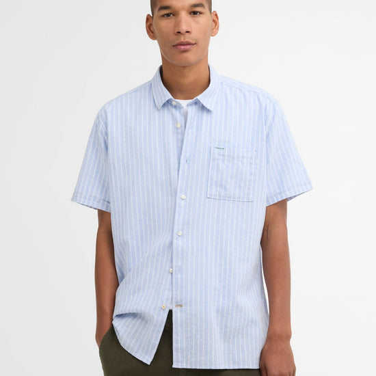 Young Ideas & Henmores - Nelson Striped Summer Fit Shirt - BL33 Blue - M