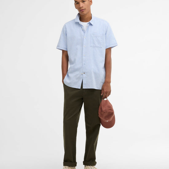 Young Ideas & Henmores - Nelson Striped Summer Fit Shirt - BL33 Blue - M
