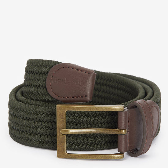 Young Ideas & Henmores - Nevis Stretch Webbing Belt - OL71 Dark Olive - M