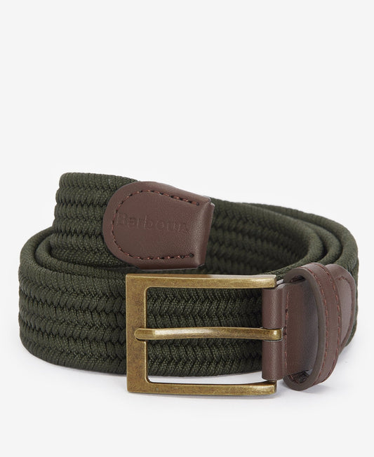 Young Ideas & Henmores - Nevis Stretch Webbing Belt - OL71 Dark Olive - M