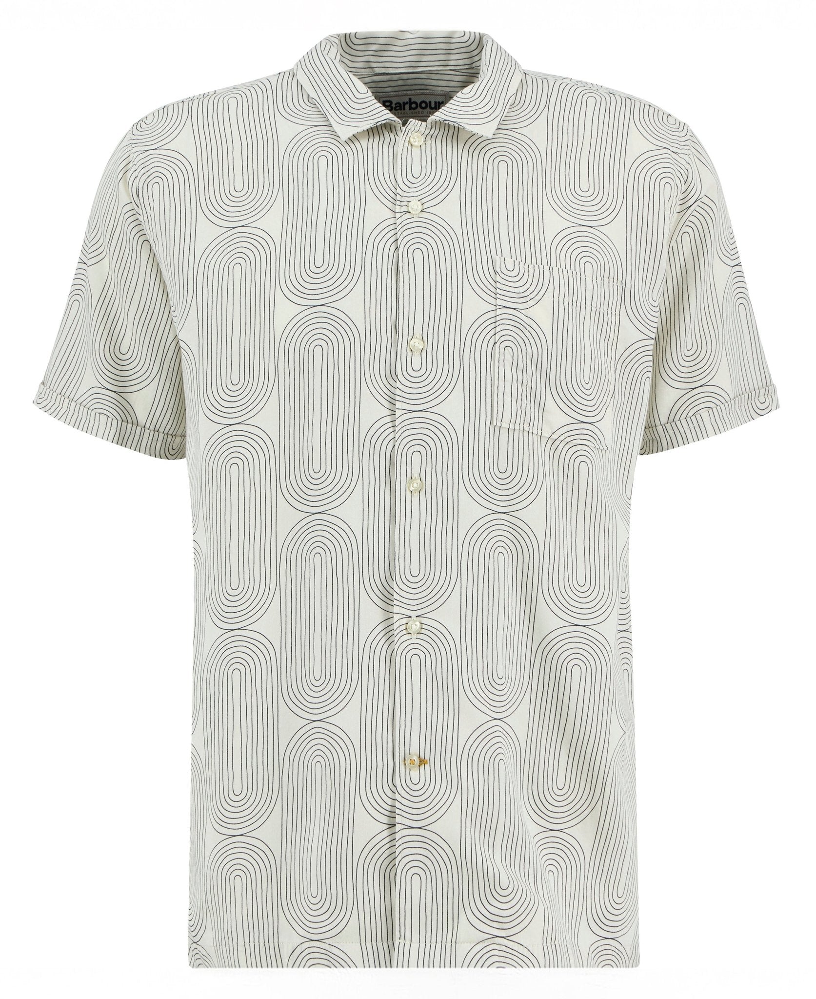 Young Ideas & Henmores - Newmill Printed Summer Fit Shirt - WH32 Whisper White - M