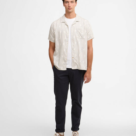 Young Ideas & Henmores - Newmill Printed Summer Fit Shirt - WH32 Whisper White - M
