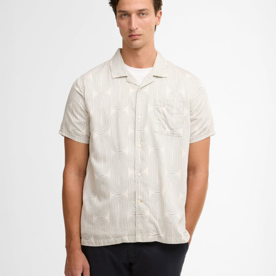 Young Ideas & Henmores - Newmill Printed Summer Fit Shirt - WH32 Whisper White - M
