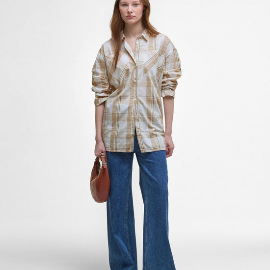 Young Ideas/Henmores - Nicola Check Shirt - BE13 Light Sand Check - 8