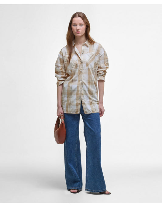 Young Ideas/Henmores - Nicola Check Shirt - BE13 Light Sand Check - 8