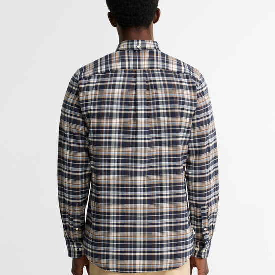 Young Ideas & Henmores -Northfell Tailored Checked Shirt -NY91 Navy -L