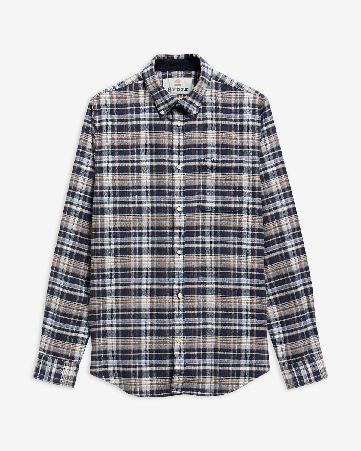 Young Ideas & Henmores -Northfell Tailored Checked Shirt -NY91 Navy -L