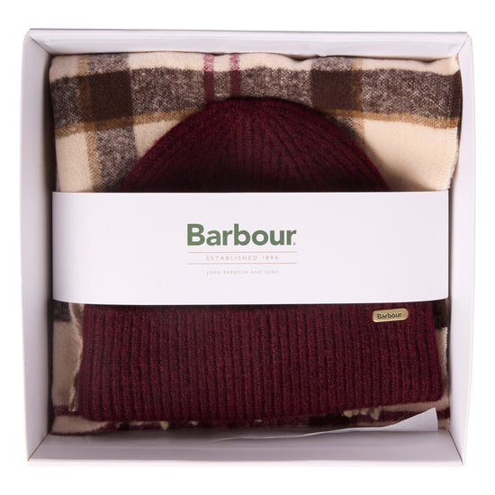 Young Ideas & Henmores -Olivia Beanie & Scarf Gift Set -TN92 Light Muted Tartan -OS