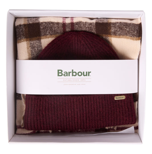 Young Ideas & Henmores -Olivia Beanie & Scarf Gift Set -TN92 Light Muted Tartan -OS