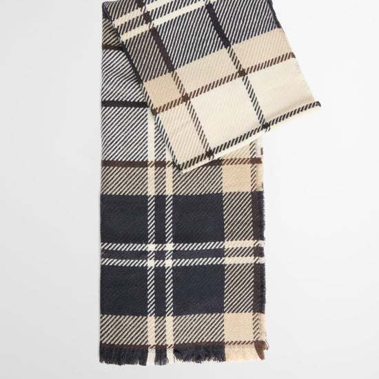 Young Ideas & Henmores -Pendle Beanie & Blair Scarf Gift Set -TN26 Light Birchwood Tartan -OS
