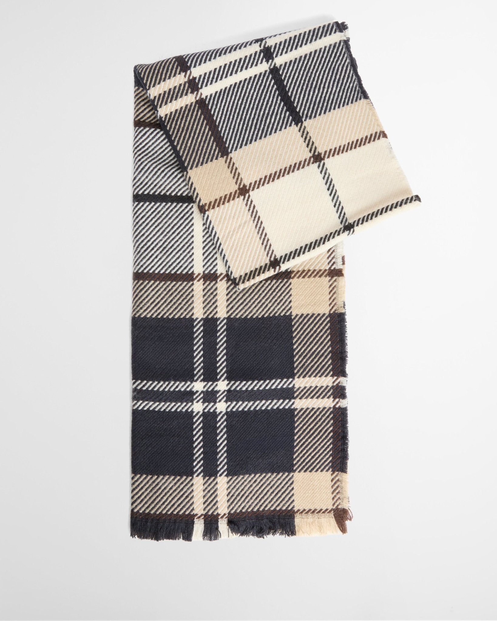 Young Ideas & Henmores -Pendle Beanie & Blair Scarf Gift Set -TN26 Light Birchwood Tartan -OS