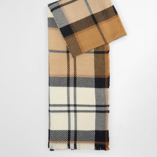 Young Ideas & Henmores -Pendle Beanie & Blair Scarf Gift Set -TN26 Light Birchwood Tartan -OS