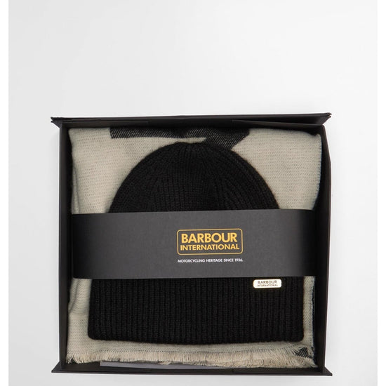 Young Ideas/Henmores - Pendle Beanie & Milla Scarf Gift Set - BK11 Black/Jasmine - OS