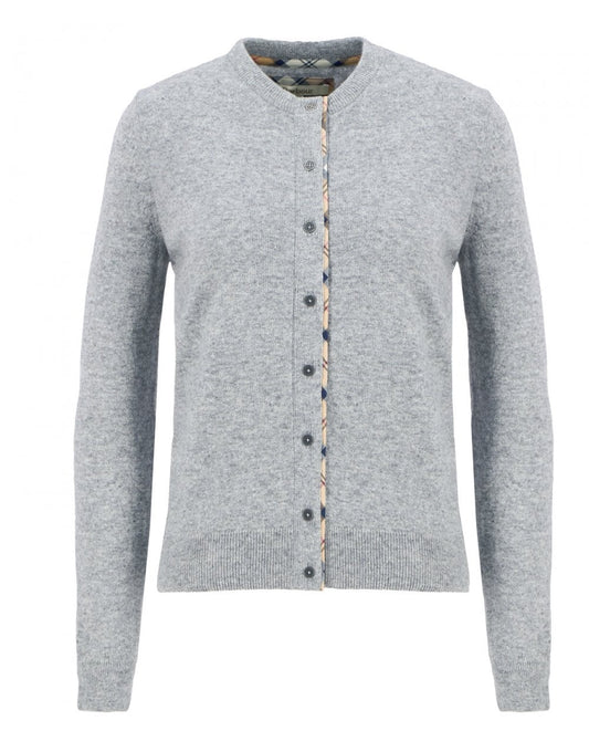 Young Ideas/Henmores - Pendle Knitted Cardigan - GY71 Grey Marl/Hessian Tartan - 8