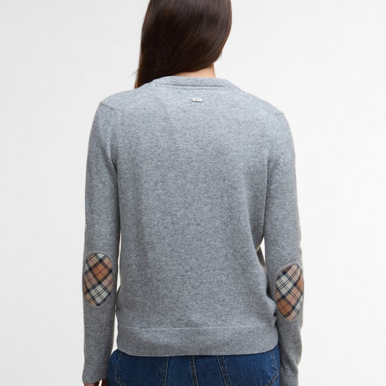 Young Ideas/Henmores - Pendle Knitted Cardigan - GY71 Grey Marl/Hessian Tartan - 8