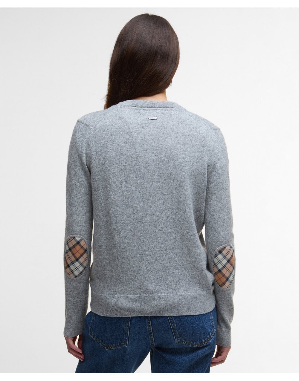 Young Ideas/Henmores - Pendle Knitted Cardigan - GY71 Grey Marl/Hessian Tartan - 8