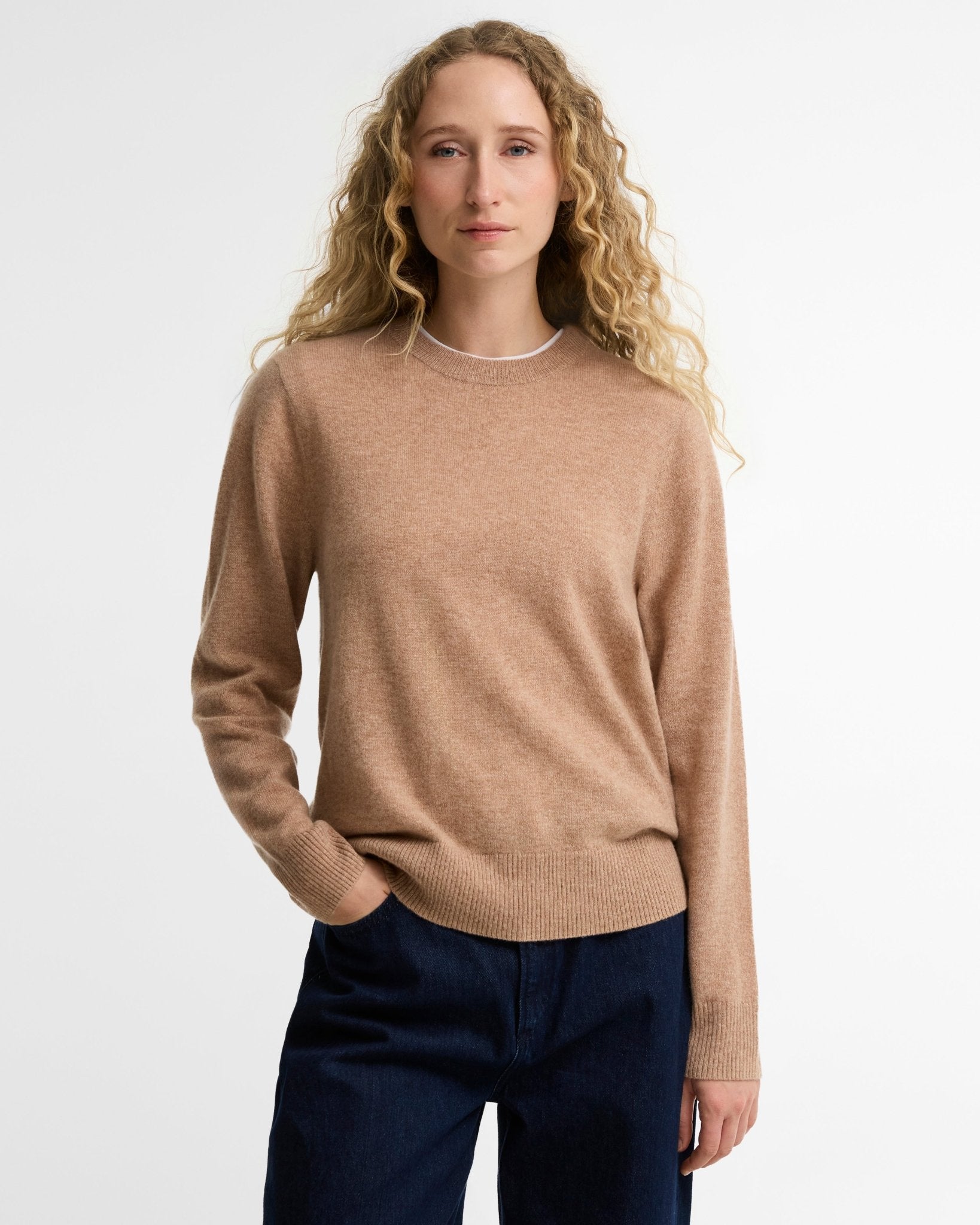Young Ideas & Henmores -Penwood Cashmere Knitted Jumper -BE52 Camel -8