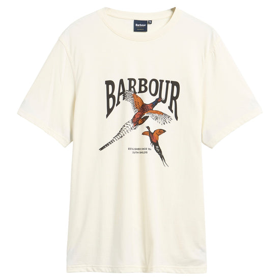 Young Ideas & Henmores -Pheasant Graphic Tailored T-Shirt -WH32 Whisper White -L