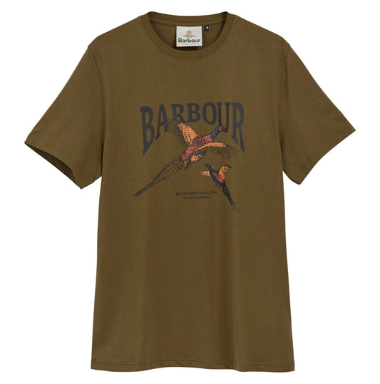Young Ideas & Henmores -Pheasant Graphic Tailored T-Shirt -OL78 Beech -L