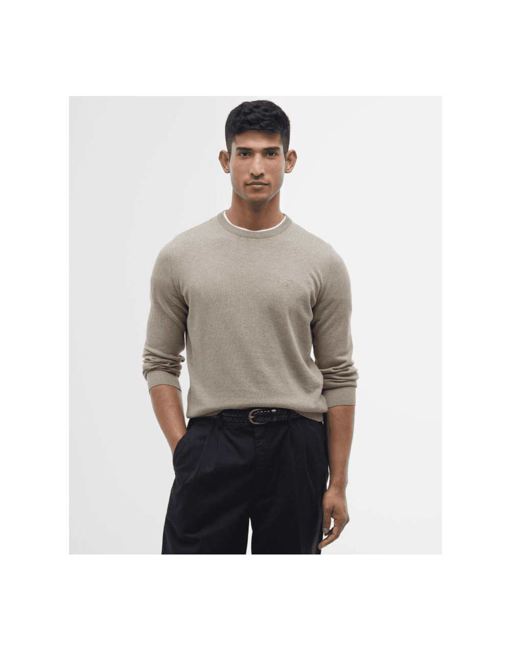 Young Ideas/Henmores - Pima Cotton Crew Neck Jumper - BR98 Bitter Chocolate - M