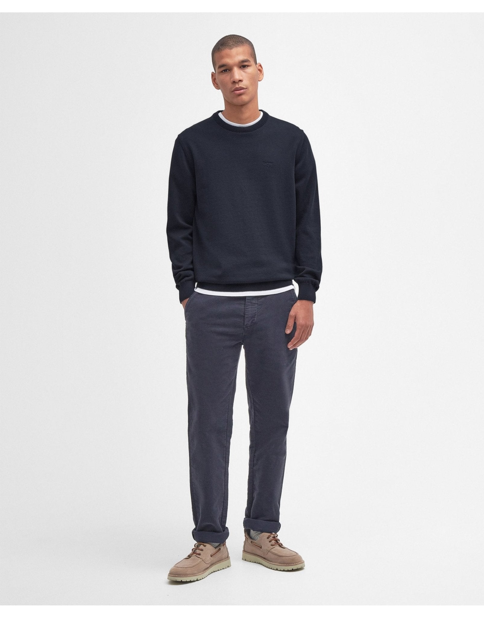 Young Ideas/Henmores - Pima Cotton Crew Neck Jumper - BR98 Bitter Chocolate - M