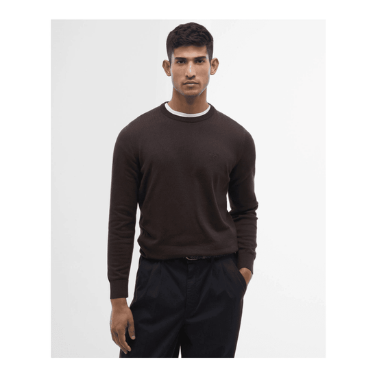 Young Ideas/Henmores - Pima Cotton Crew Neck Jumper - BR98 Bitter Chocolate - M