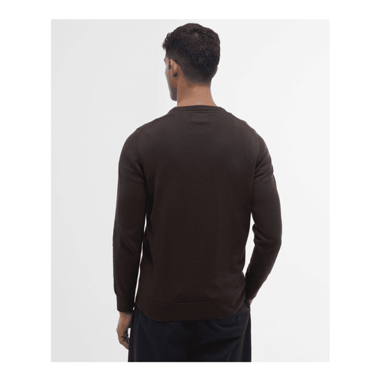 Young Ideas/Henmores - Pima Cotton Crew Neck Jumper - BR98 Bitter Chocolate - M