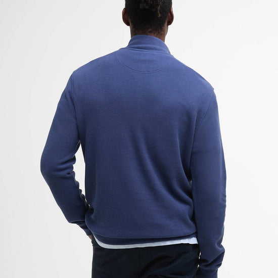 Young Ideas/Henmores - Pique Interlock Half Zip Sweatshirt - BU74 Oceana - S