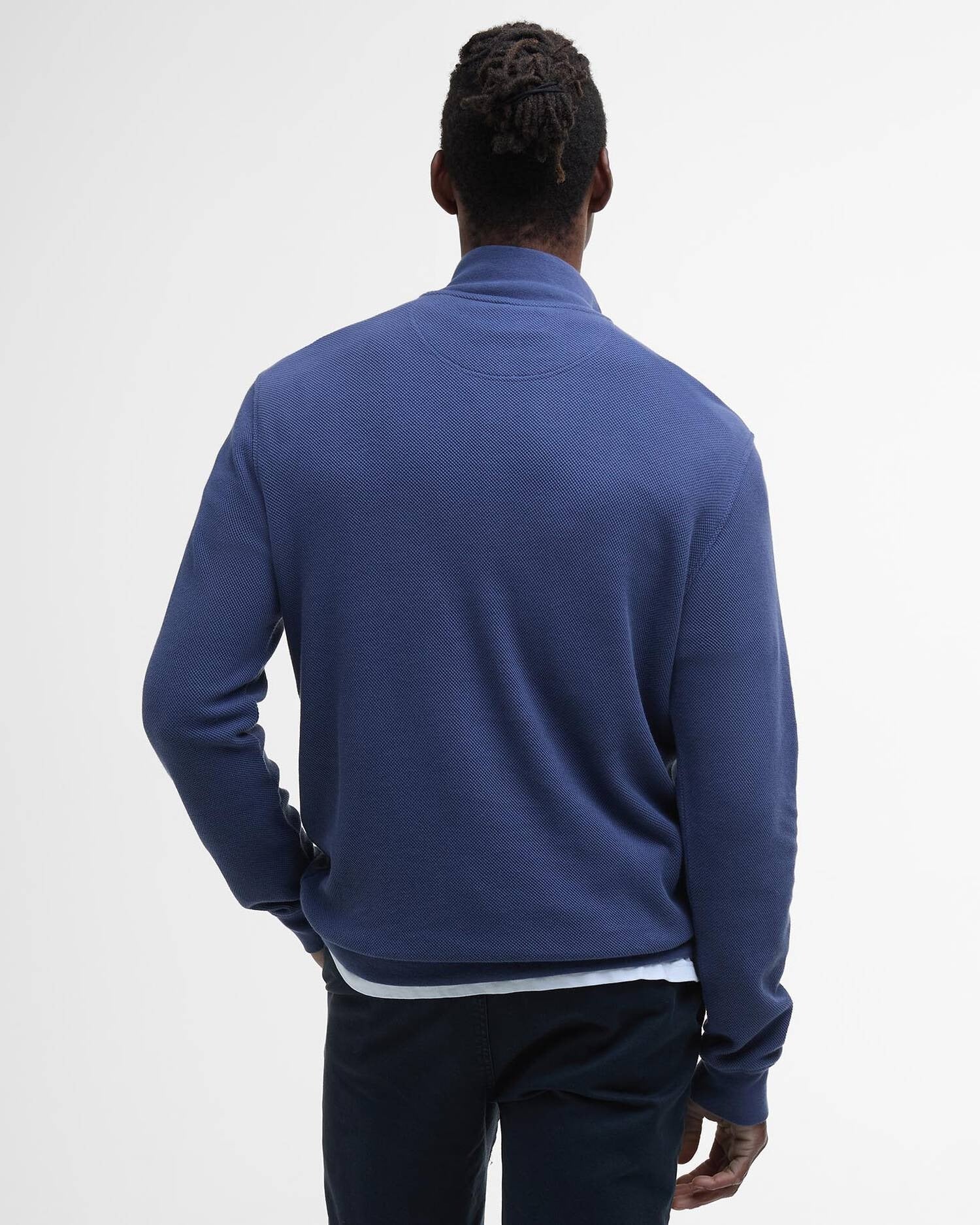 Young Ideas/Henmores - Pique Interlock Half Zip Sweatshirt - BU74 Oceana - S