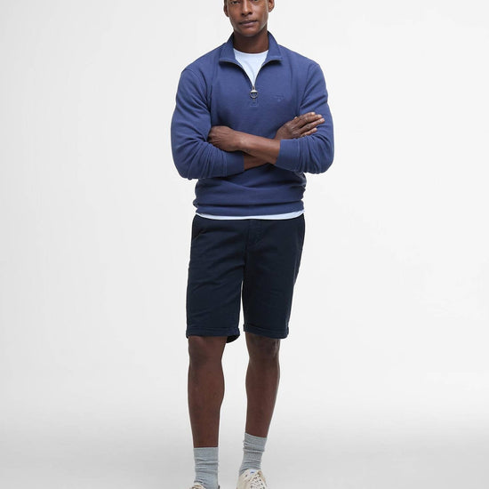 Young Ideas/Henmores - Pique Interlock Half Zip Sweatshirt - BU74 Oceana - S