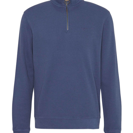 Young Ideas/Henmores - Pique Interlock Half Zip Sweatshirt - BU74 Oceana - S