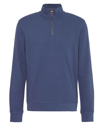 Young Ideas/Henmores - Pique Interlock Half Zip Sweatshirt - BU74 Oceana - S