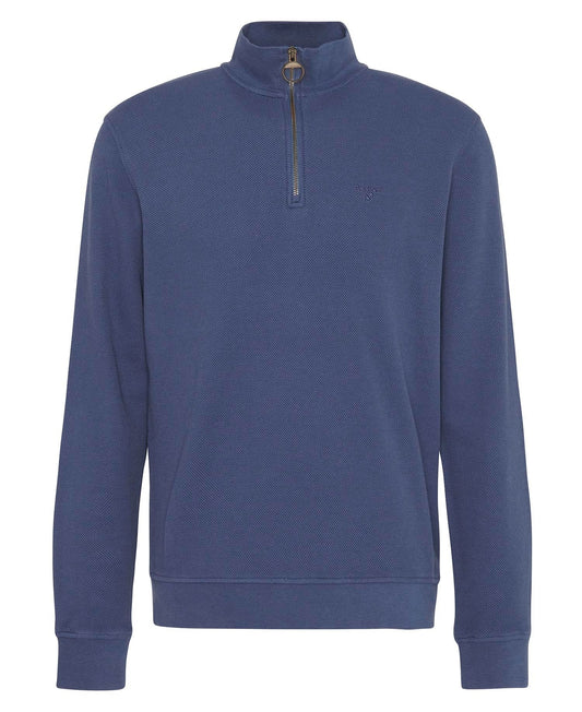 Young Ideas/Henmores - Pique Interlock Half Zip Sweatshirt - BU74 Oceana - S