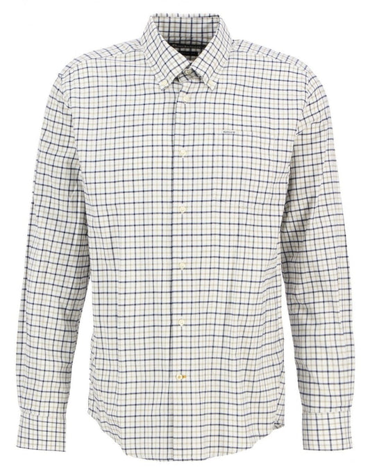 Young Ideas/Henmores - Preston Regular Tattersall Shirt - OL51 Olive - M