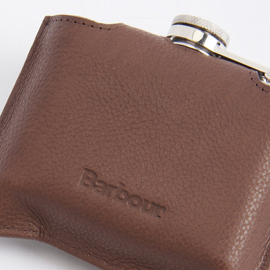 Young Ideas/Henmores - Quilted Padbury Hip Flask - BR71 Dark Brown/Olive - OS