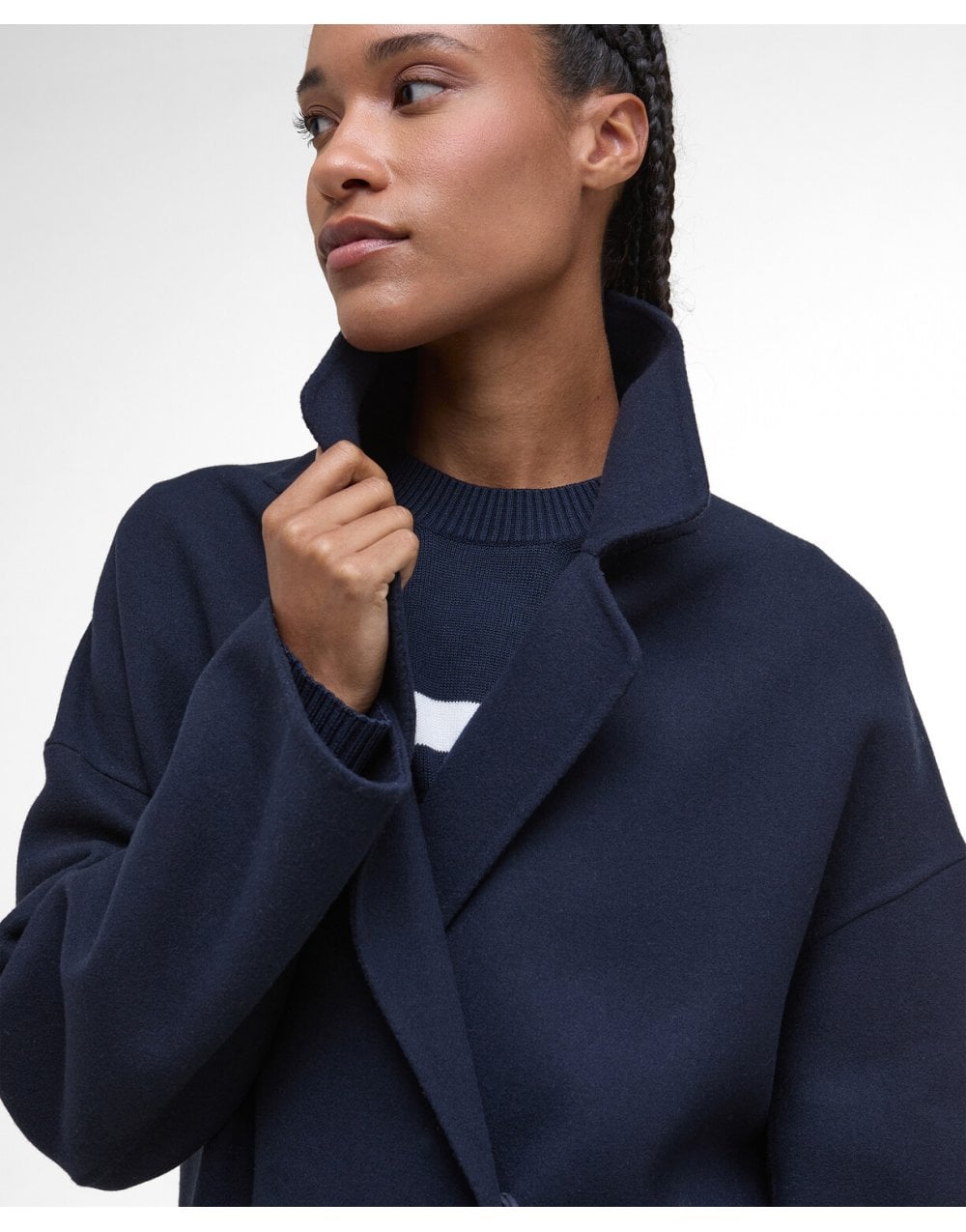 Young Ideas/Henmores - Rachel Wool Wrap Coat - NY91 Navy - 8