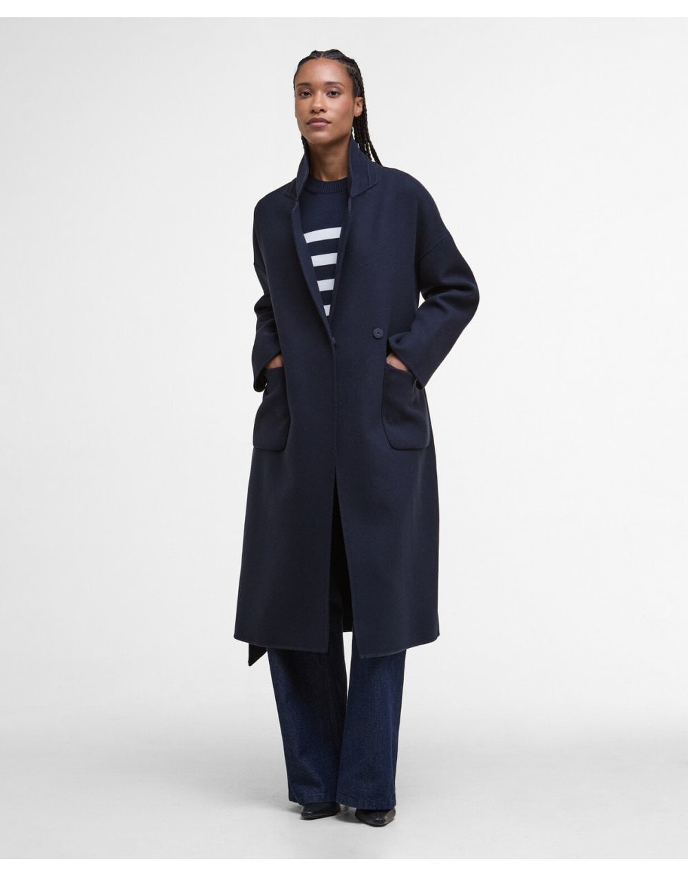 Young Ideas/Henmores - Rachel Wool Wrap Coat - NY91 Navy - 8